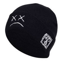 brand Lil Peep beanie cap Sad boy face knitted hat for winter hip hop beanies fashion ski hats unisex 2024 - buy cheap
