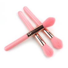 Pink brush 1 pcs face loose powder blush makeup brushes wood handle blending contour concealer beauty make up brush 2024 - buy cheap