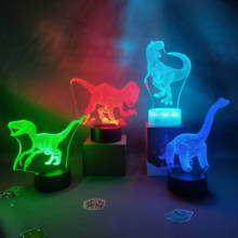 Animal Dinosaur 3D LED Neon Lamps RGB Night Lights Birthday Colorful Gifts For Kids Child Bedroom Bedside Table Desk Decoration 2024 - buy cheap