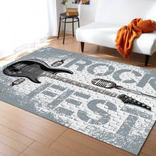 Rock Guitar Music Carpets for Living Room Children's Room Carpet Bedroom Bedside Blanket Kitchen Doormat 2024 - buy cheap