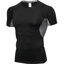 Camiseta de secado rápido para hombre, ropa deportiva para Crossfit, gimnasio, Rashguard, camiseta de compresión para Fitness, camiseta para correr, ropa deportiva 2024 - compra barato