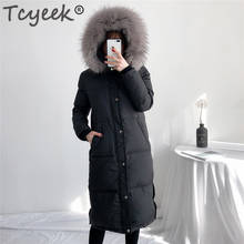 Tcyeek Winter Coat Women Clothes 2020 Korean Thick Warm Duck Down Jakcet + Raccoon Fur Hooded Fashion Long Chaqueta Mujer LW1280 2024 - buy cheap