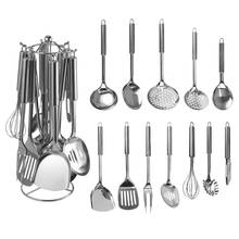 XYj 13PCS Stainless Steel Cooking Utensils Set Spatula Shovel Cooking Tools Set With Storage Stand Kitchen Tools 2024 - buy cheap