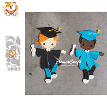 Boy graduation bachelor uniform Metal Cutting Dies Scrapbooking Stencil DIY Embossing Craft Die Cuts Card Making New Dies 2021 2024 - buy cheap