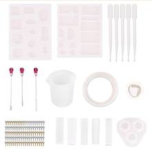 128Pcs Jewelry Casting Tools Kit Pendant Silicone Molds Measuring Cups Screw Eye Pins Finger Sleeve Earring Necklace Making Set 2024 - buy cheap