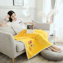 Cobertor de flanela macio para meninos e meninas, cobertor dos desenhos animados amarelo 100x150cm para crianças 2024 - compre barato