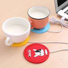 Usb dos desenhos animados aquecimento coaster manter bebida quente quente termostática coaster criativo silicone caneca de café copo coasters bebida quente 2024 - compre barato