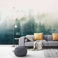 Papel tapiz fotográfico 3D personalizado, hermoso paisaje de bosque, sala de estar, sofá, dormitorio, Fondo de pared, pintura artística, Mural 3D 2024 - compra barato