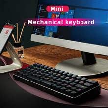 Motospeed gaming keyboard mechanical Wired 60% Mini Backlit Red switch 61 Keycaps Russian For Desktop 2024 - buy cheap
