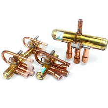 Válvula eletromagnética de quatro vias para ar condicionado, válvula de reposição com bobina de cobre para válvula hidráulica, 220v 2024 - compre barato