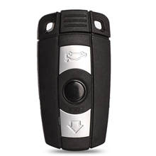 Jingyuqin 3 кнопки дистанционный Автомобильный ключ оболочка Брелок чехол для BMW 1 3 5 6 серия E90 E91 E92 E60 Встроенная батарея сменная крышка 2024 - купить недорого