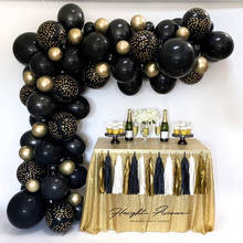 101 шт. черные золотые воздушные шары набор для арки украшения для дня рождения Детские фон для фотосессий-воздушный шар воздушные шары цепь Свадебный Декор Рождество 2024 - купить недорого