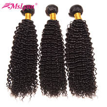 Afro Kinky Curly Hair Bundles Peruvian Hair Bundles 100% Human Hair Weave Bundles Mslynn Remy Hair Extensions 1/3 Bundles 2024 - buy cheap