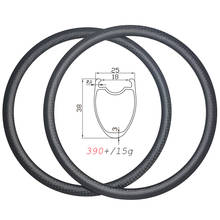 390g Ultralight 38mm Deep Carbon Rims 700C Disc Clincher Tubeless 25mm Wide Road Gravel Wheels UD 3K 12K 18H 20H 21H 24H 28H 32H 2024 - buy cheap