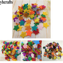 100PCS/Lot 2cm star round flower heart non-woven shape Creative kindergarten crafts material DIY toys sewing kit fabric arts OEM 2024 - buy cheap