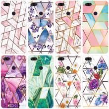 Soft Phone Case for Asus Zenfone Max Plus M1 ZB570TL 5.7" X018D Funda Glossy Silicone Phone Back Cover Geometric Marble Shell 2024 - buy cheap