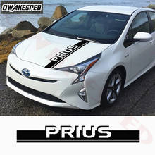 1PCS Car Hood Bonnet Stickers For-Toyota Prius C TRD JDM Racing Sport Stripes Auto Engine Cover Lids Decor Vinyl Decals 2024 - buy cheap