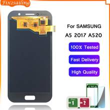 100% Tested Working AMOLED LCD Display Touch Screen Assembly For Samsung Galaxy A5 2017 A520 A520F SM-A520F 2022 - buy cheap