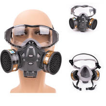 8200 Dustproof Half Full Face Gas Mask Set With Safety Goggles Spray Paint Chemical Pesticide Decoration With Filter Respirator 2024 - buy cheap
