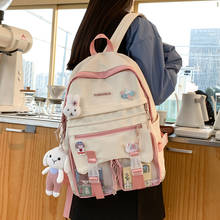 Campus Cute School Backpack Women Harajuku Kawaii School Bags for Teenage Girls Korean Japanese 15.6inch Laptop Travel Backpack 2024 - buy cheap