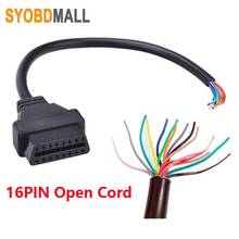 НОВЫЙ OBDII 30 см 16 контактный кабель для автомобильной диагностики Интерфейс инструмент адаптер OBD2 16pin гнездовой разъем может быть продлен OBD 2 отверстия OBD кабель 2024 - купить недорого