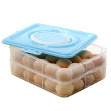 Alta qualidade pp dupla camada empilhável ovo caixa de geladeira ovo caixa de armazenamento casa presente embalagem bandeja ovo 2024 - compre barato