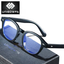 Ретро Круглые по рецепту мужские очки с оптической оправой очки для близорукости прогрессивный анти-синий светильник фотохромные очки TR90 2024 - купить недорого