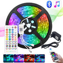 Bluetooth+Music 5050 LED Strip Light RGB SMD 2835 Flexible Ribbon Fita RGB LED light 5M 10M 15M Tape Diode DC12V WIFI Controller 2024 - buy cheap
