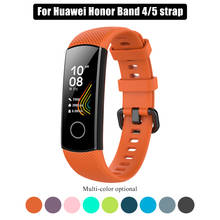 Ремешок спортивный для смарт-часов Huawei Honor Band 5 4, сменный браслет для мужчин и женщин, аксессуары для наручных часов Honor band 5 4 2024 - купить недорого