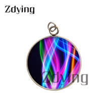 Zdying-colgantes geométricos coloridos de acero inoxidable, accesorios de joyería, cúpula de fotos, cabujón de cristal, AC003 2024 - compra barato