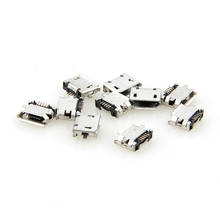 Micro usb mk5p conector fêmea g19, conector micro usb de soquete de carregamento reto 5pin, com 10 peças 2024 - compre barato