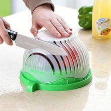 Creative Salad cutting bowl 60Second Salad Cutter Bowl Kitchen Gadget Fruit Vegetable Chopper Slicers Cutter Salad Maker 2024 - buy cheap