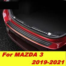 Protector trasero para maletero Mazda3 Mazda 3, pegatina decorativa para umbral de maletero, accesorios para coche, 2019, 2020, 2021 2024 - compra barato