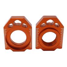 Motorcycle CNC Rear Chain Adjuster Axle Blocks For KT SX SXF XC XCF EXC EXCF XCW XCFW 85 125 150 200 250 300 350 450 525 530 2024 - buy cheap