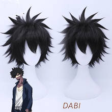 CosZtkhp Dabi My Hero Academia Cosplay Wig Synthetic Black Hair Anime Boku No Hero Academia Cosplay Wig Dabi Hair Heat Resistant 2024 - buy cheap
