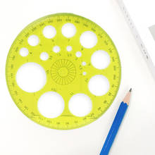 Round Template Ruler Circular Template 360 Degree Office Drawing Embossing Ruler for Quickly Measuring Accessories 2024 - buy cheap