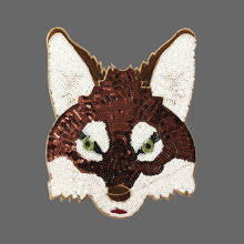 Foxes Patch for Clothing Iron on Sequins Embroidered Sewing Applique Cute Sew On Fabric Badge DIY Apparel Accessories 2024 - buy cheap