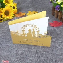 29pc Wedding Invitation Card Laser Cut Rose Love Heart Greeting Card Customize With Ribbon Wedding Party Supplies Wedding Decor5 2024 - buy cheap