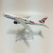 Jason tutu-avião modelo de 16cm, flor de ameixa para avião britânico, modelo b777, aeronave de metal fundido 400 2024 - compre barato