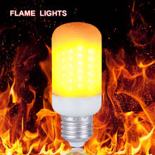 E27 LED Dynamic Flame Effect Corn Bulb 3 Modes AC 85-265V Flickering Emulation Decor Lamp Creative Fire Lights E14 E26 E12 B22 2024 - buy cheap