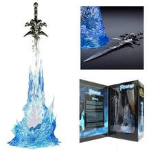 Figuras de acción de PVC, modelo de arma de Menethil, espada Frostmourne con iluminación LED Starz, regalo 2024 - compra barato