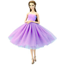 NK-Conjunto de ropa púrpura para muñeca Barbie, vestido de fiesta, falda de moda, el mejor regalo, accesorios, G036H 9X 2024 - compra barato