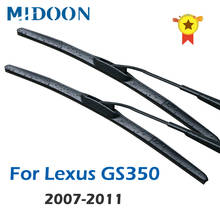 Midoon híbrido lâminas de limpador para lexus gs350 ajuste gancho braços 2007 2008 2009 2010 2011 2024 - compre barato