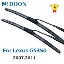 MIDOON-escobillas de limpiaparabrisas híbridas, brazos de gancho compatibles con Lexus GS350, 2007, 2008, 2009, 2010, 2011 2024 - compra barato