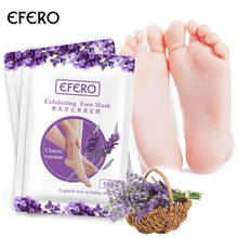 EFERO 2pair=4pcs Lavender Exfoliating Foot Peeling Mask for Legs Socks for Pedicure Feet Care Cream Remove Dead Skin Foot Mask 2024 - buy cheap