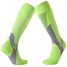 Men Color Block Breathable Compression Socks Stockings for Sport Running Cycling 2024 - buy cheap