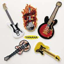 Guitar icon Punk Rock Guitar Band Patches Creative Badges for Cloth Punk Amazing Embroidered Patch DIY Applique Stickers 2024 - buy cheap