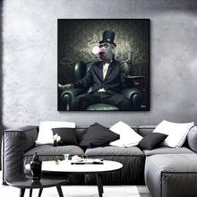 Monkey In Suit Canvas Painting Poster and Monkey Smoking A Cigar Prints Painting Wall Pictures for Living Room Home Decorations 2024 - buy cheap