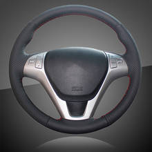 Auto trança no volante capa para hyundai rohens coupe 2009 rohens coupe volante do carro cobre acessórios interiores 2024 - compre barato