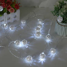 LED Morocco Ball Fairy Garland 2/6M Flashligtht String Light For New Year Christmas Wedding Navidad Home Decors Battery Operated 2024 - buy cheap